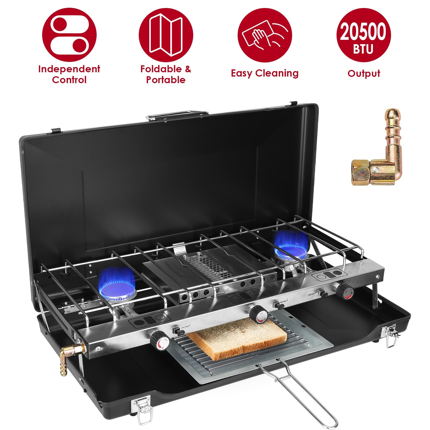 Maximize Your Outdoor Cooking Experience with Our 3 Burner Camping Stove