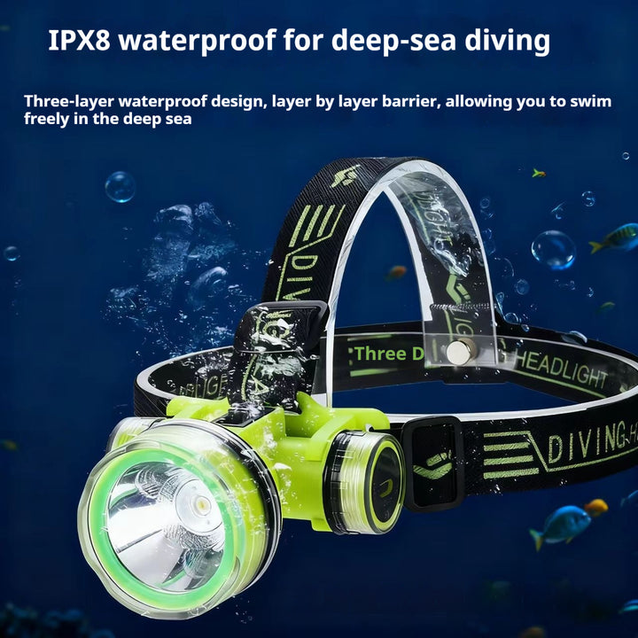 Head-Mounted Diving Fishing Light Strong Battery Life