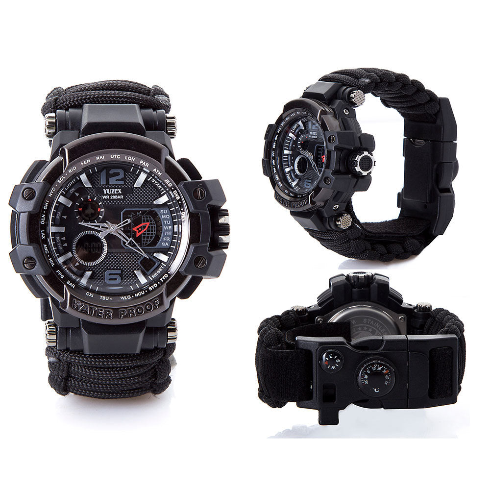 Outdoor Waterproof Multifunction Survival Watch