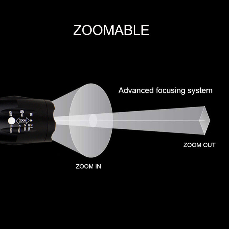 Hunting Zoomable Flashlight Torch Light