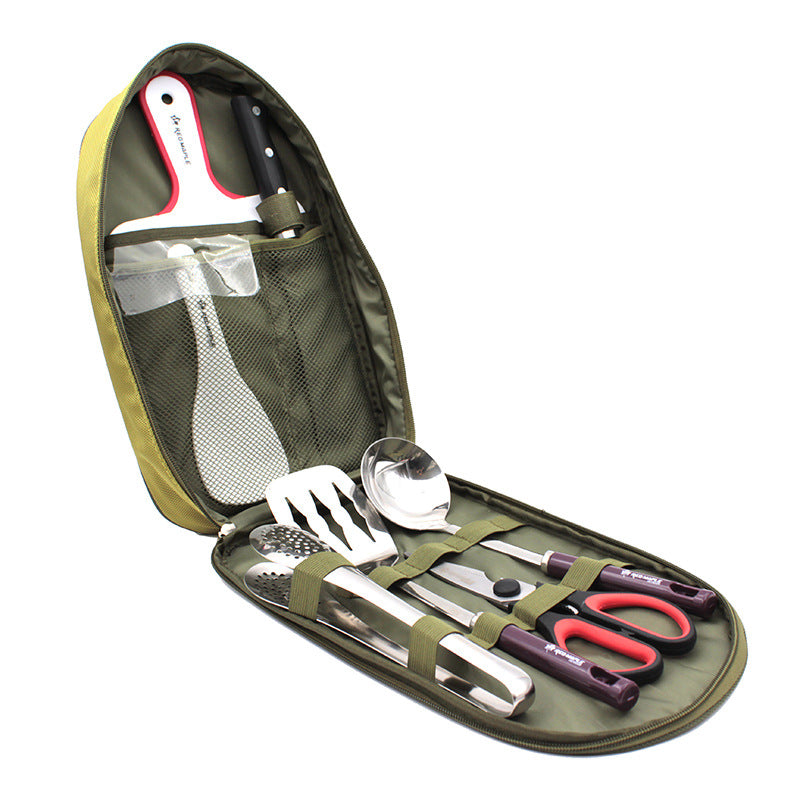 8-Piece Camping Cooking Utensil Set Portable BBQ Gear