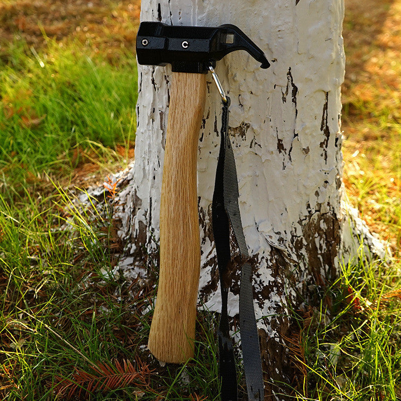 Outdoor Copper Camping Tent Hammer Wooden Handle