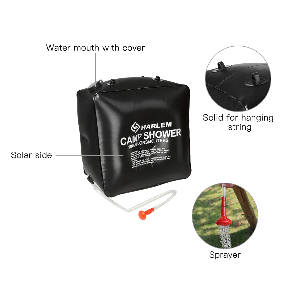 20L 40L Solar Heated Camping Shower Bag Portable Water Storage