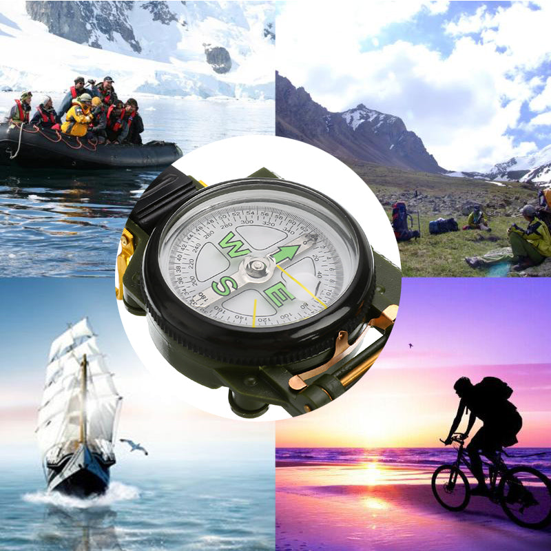 Outdoor Camping Compass Portable Carabiner For Military Fans