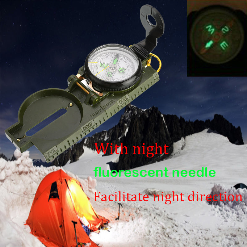 Outdoor Camping Compass Portable Carabiner For Military Fans