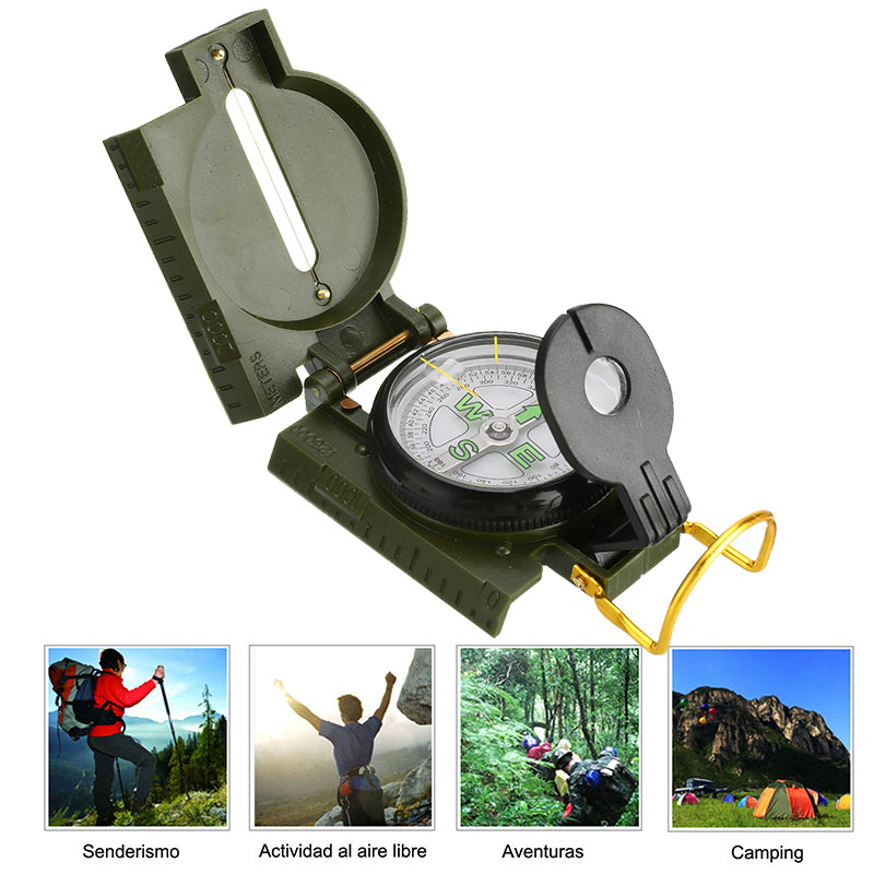 Outdoor Camping Compass Portable Carabiner For Military Fans