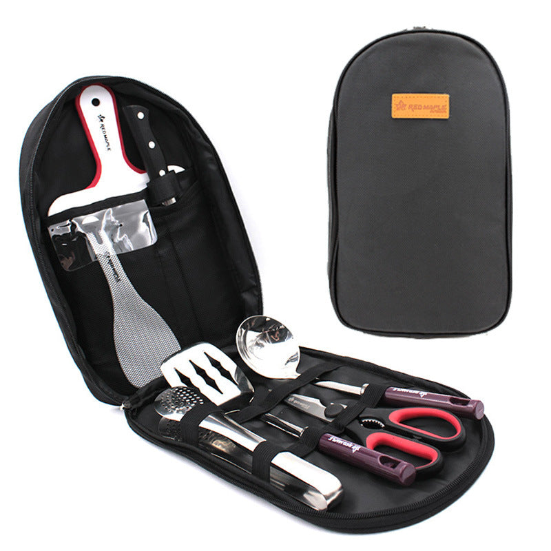 8-Piece Camping Cooking Utensil Set Portable BBQ Gear