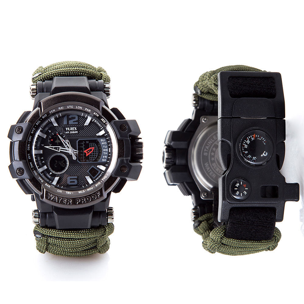 Outdoor Waterproof Multifunction Survival Watch