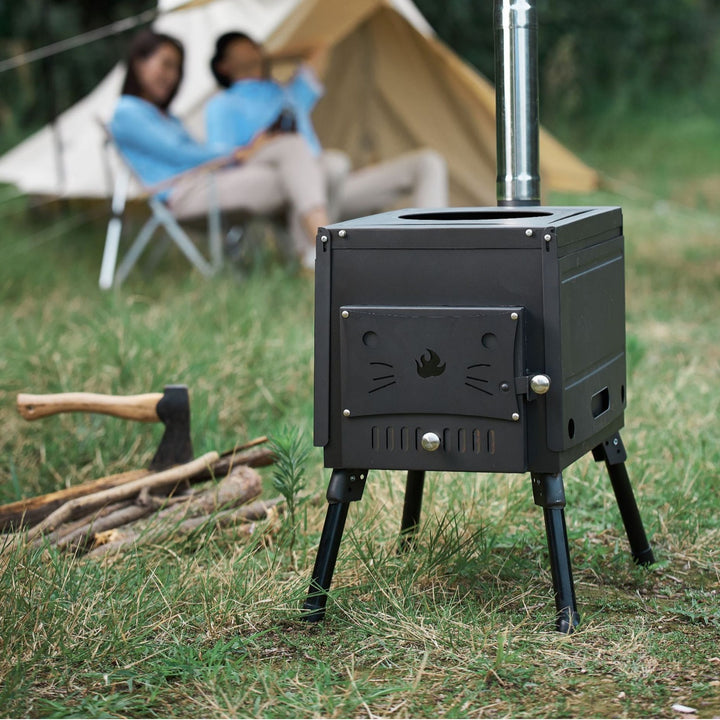 Outdoor Camping Heating Stainless Steel Folding Portable Wood Stove