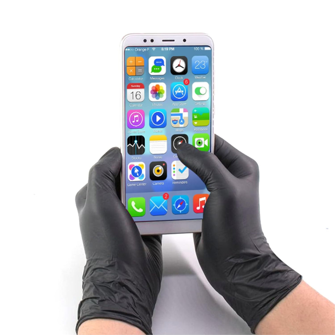 Thickened Food Grade Disposable Black PVC Waterproof Wear Resistant Gloves