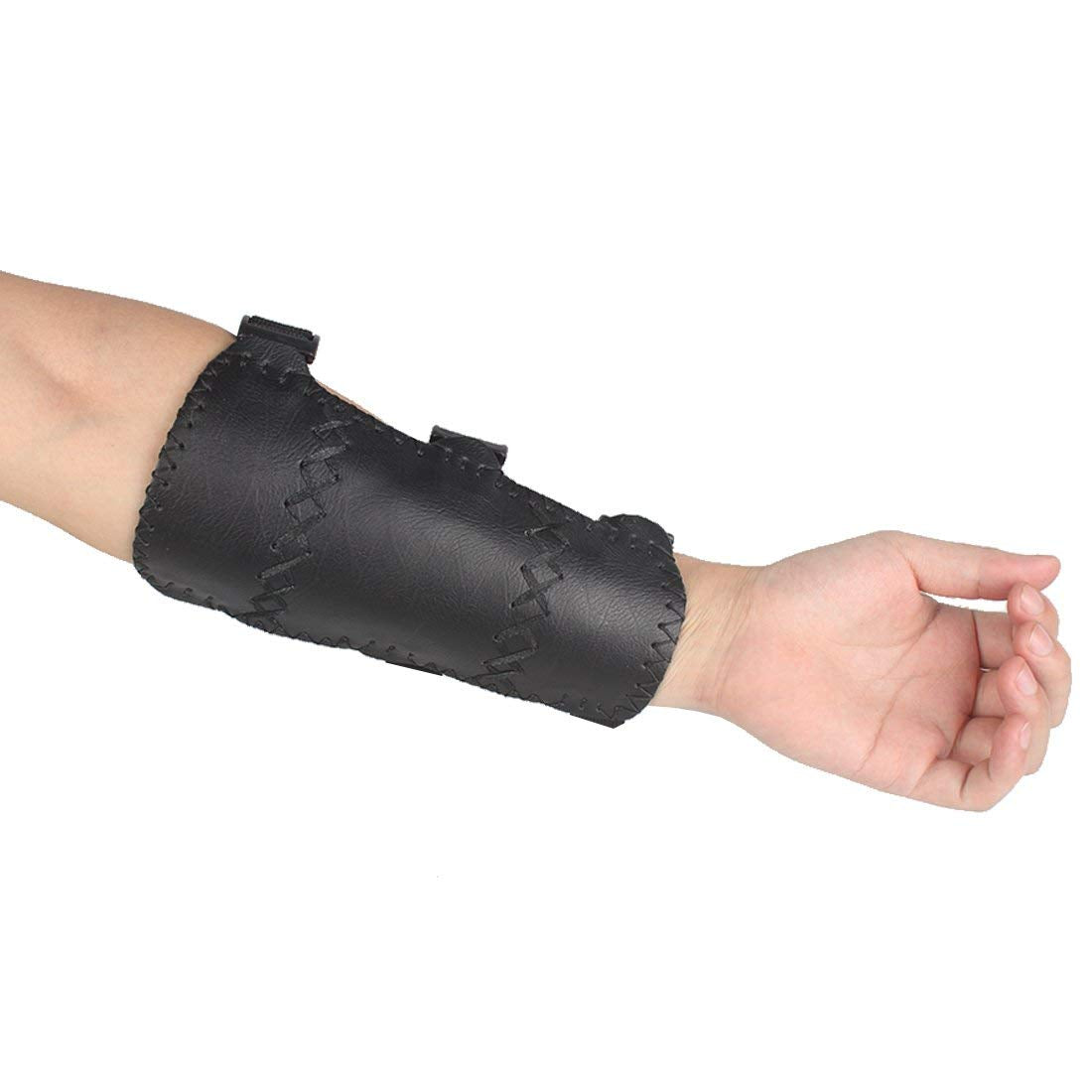 Leather 3 strap arm guard hunting