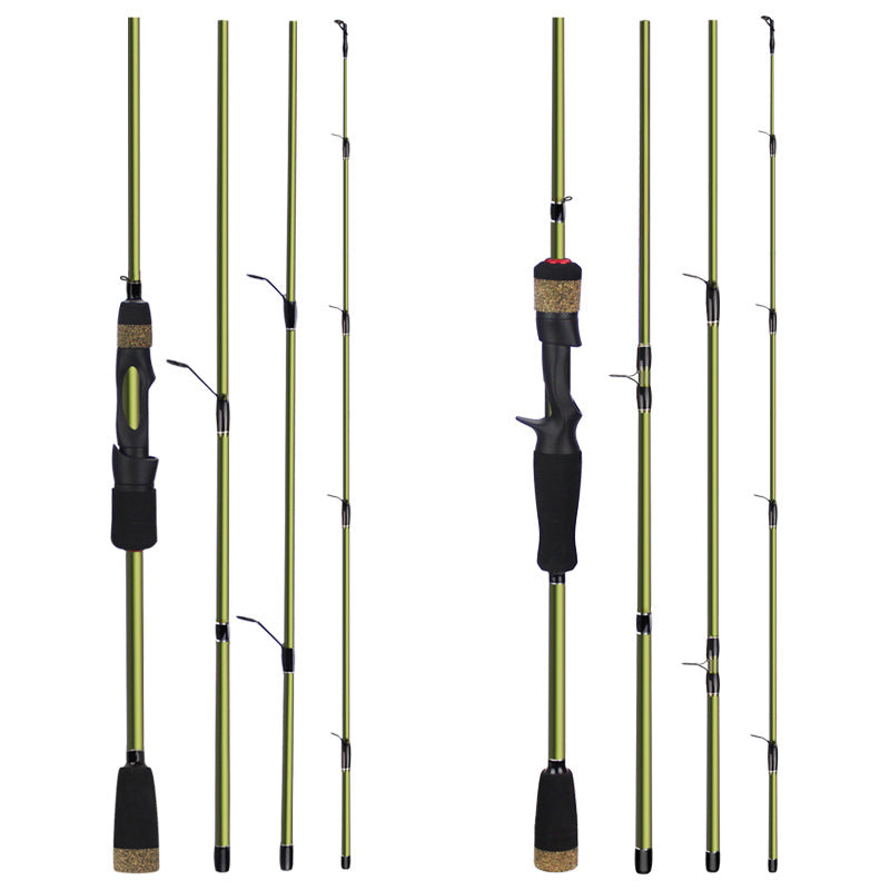 4 Section Fishing Rod Carbon Portable