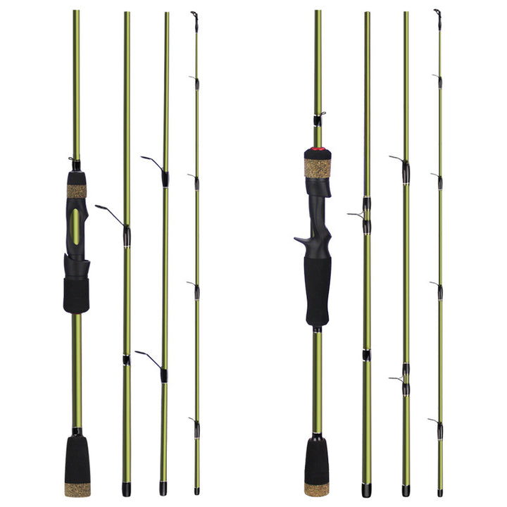 4 Section Fishing Rod Carbon Portable