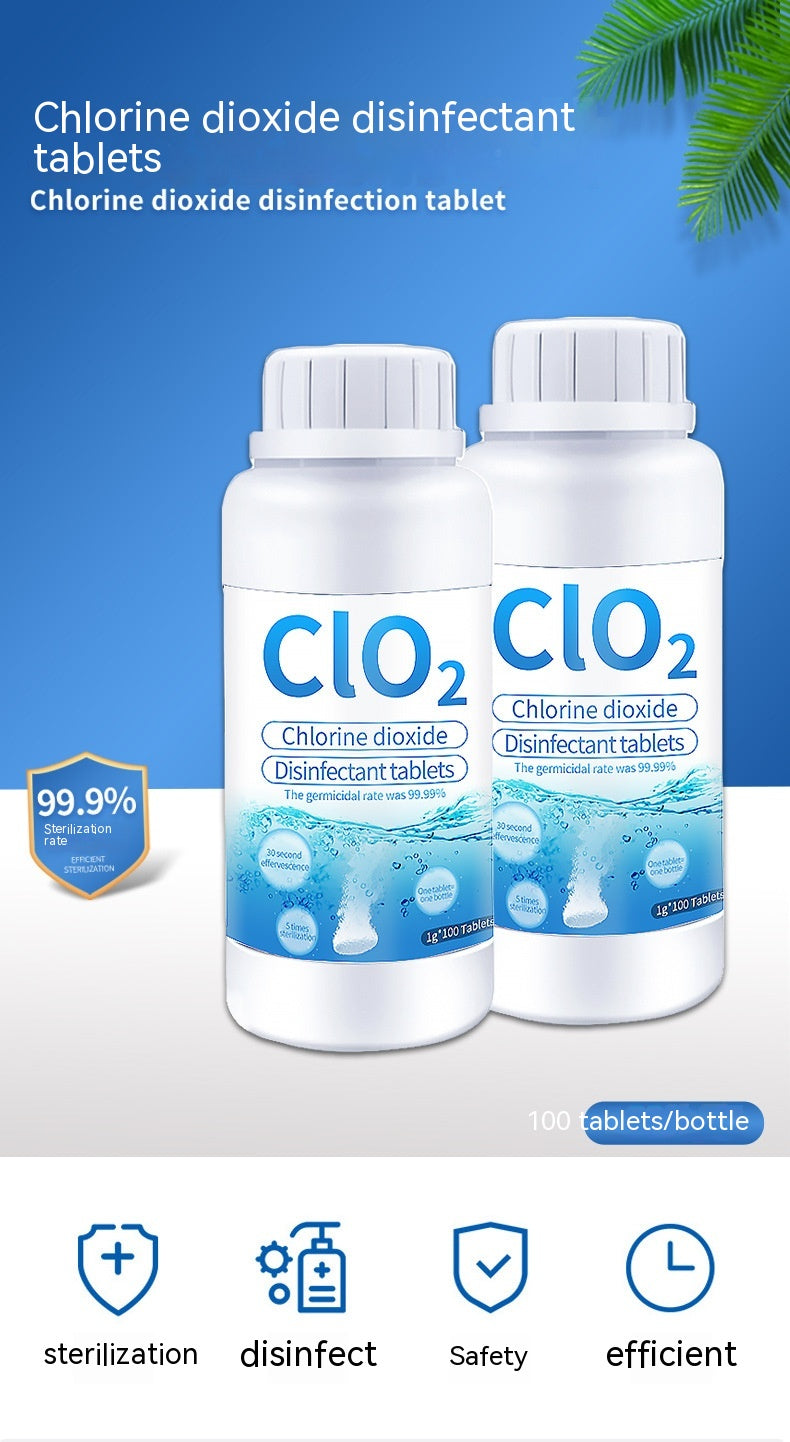 Food Grade Chlorine Dioxide Effervescent Tablets 100pcs