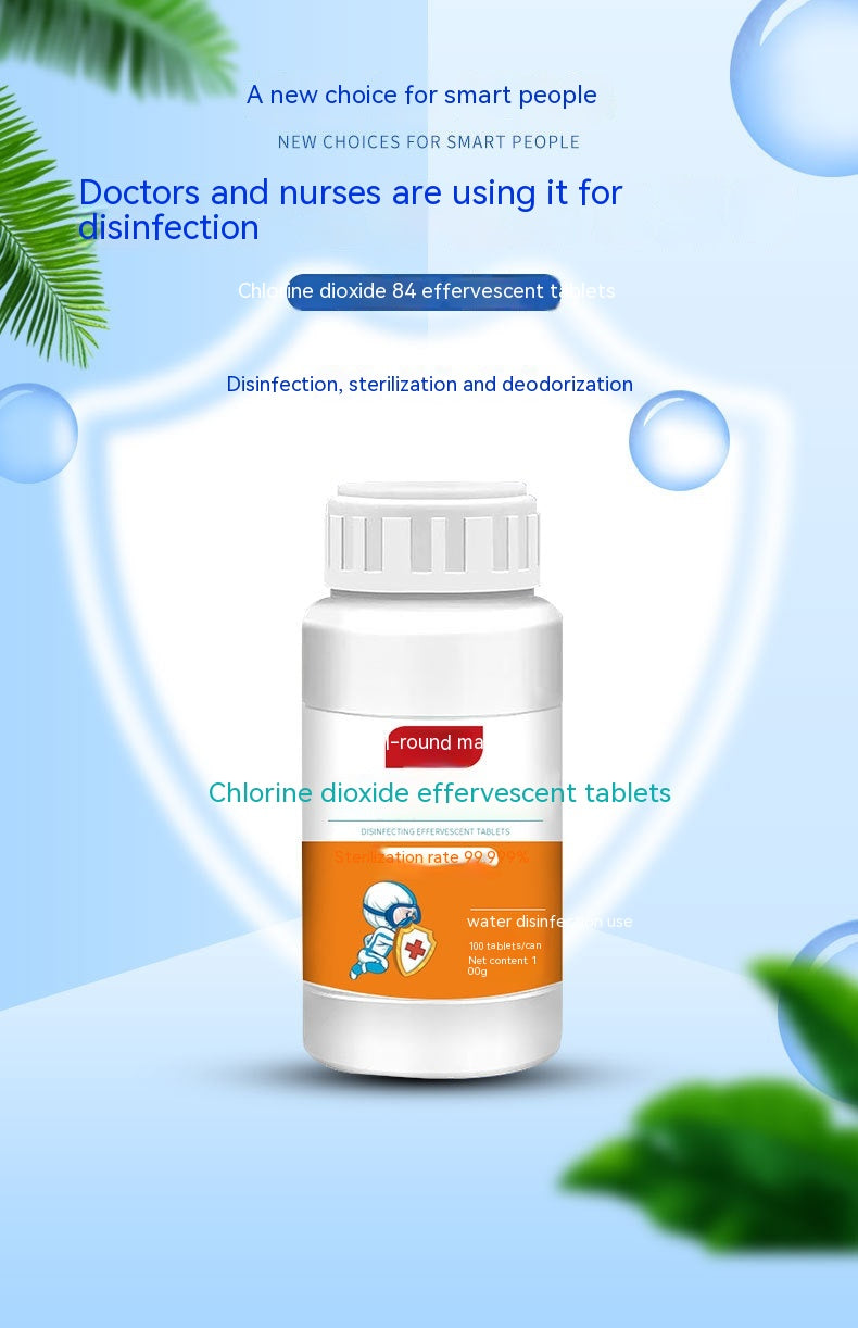 Food Grade Chlorine Dioxide Effervescent Tablets 100pcs