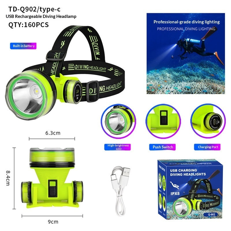 Head-Mounted Diving Fishing Light Strong Battery Life