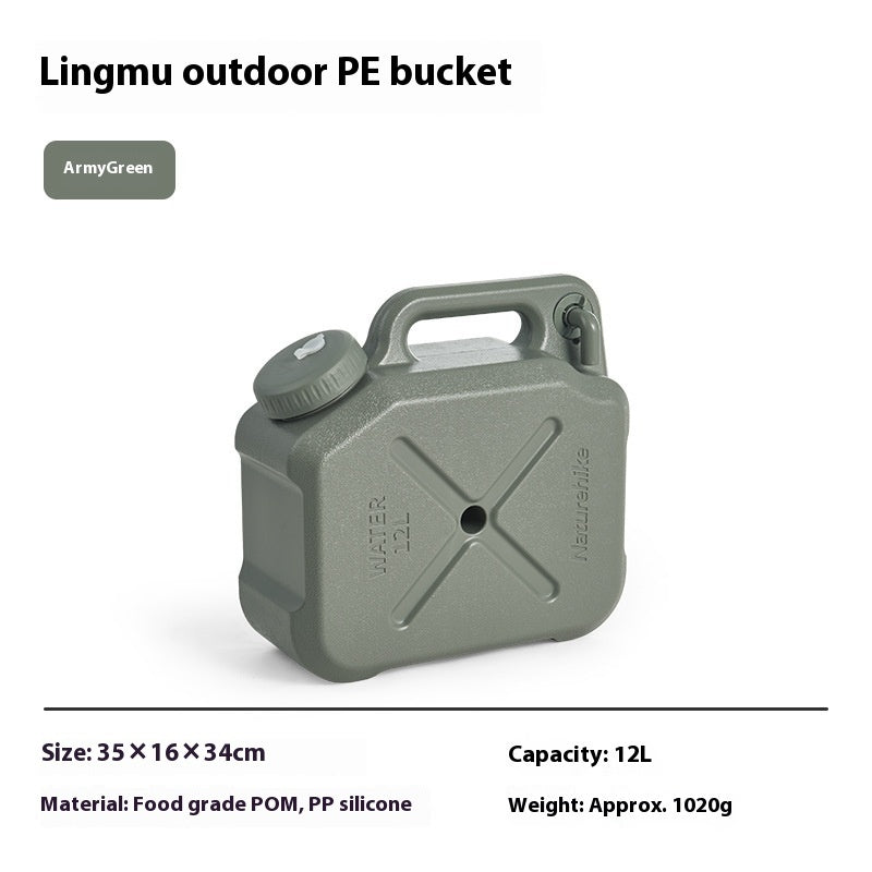 Outdoor PE Bucket Outdoor Camping Camping Thickened Food Grade Large
