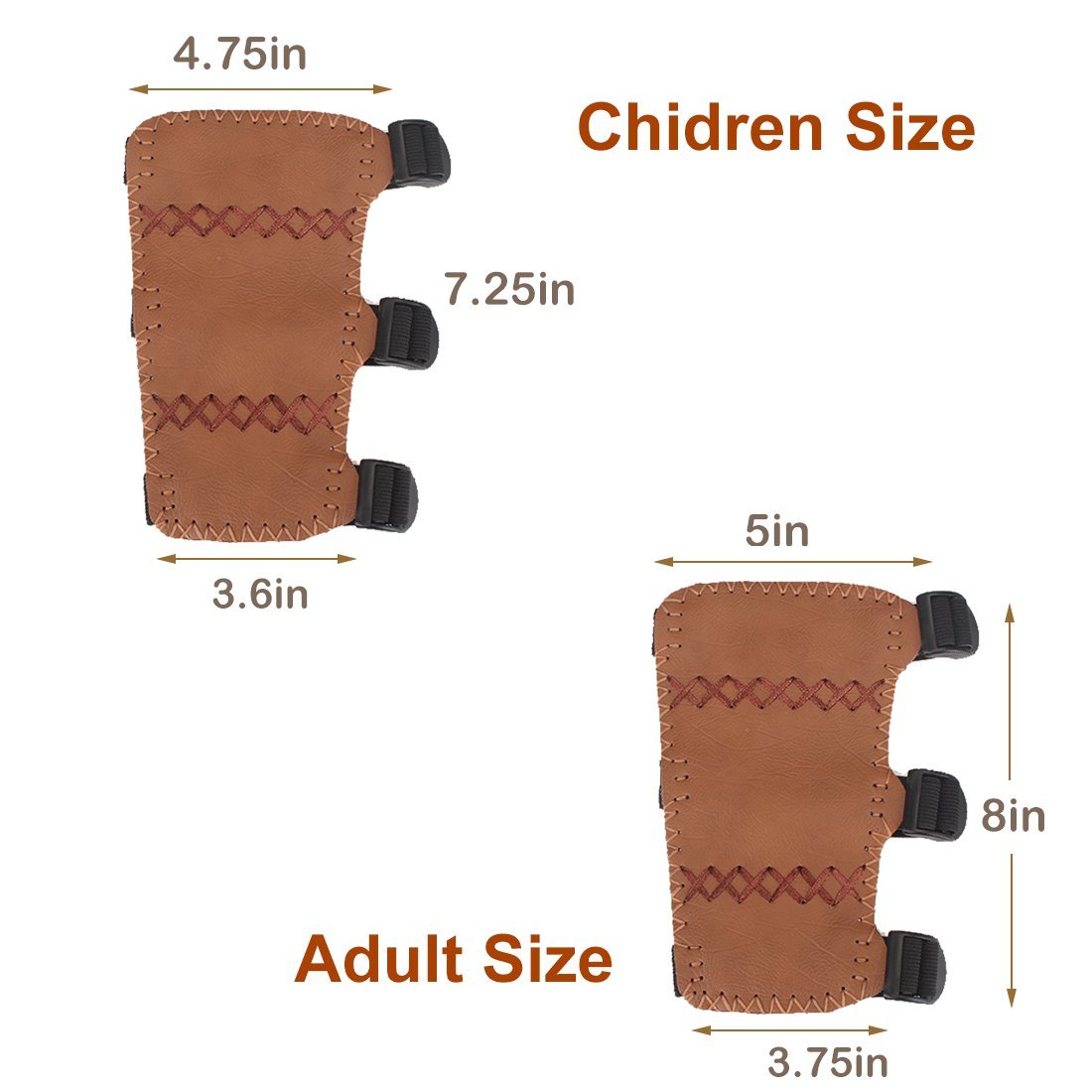 Leather 3 strap arm guard hunting
