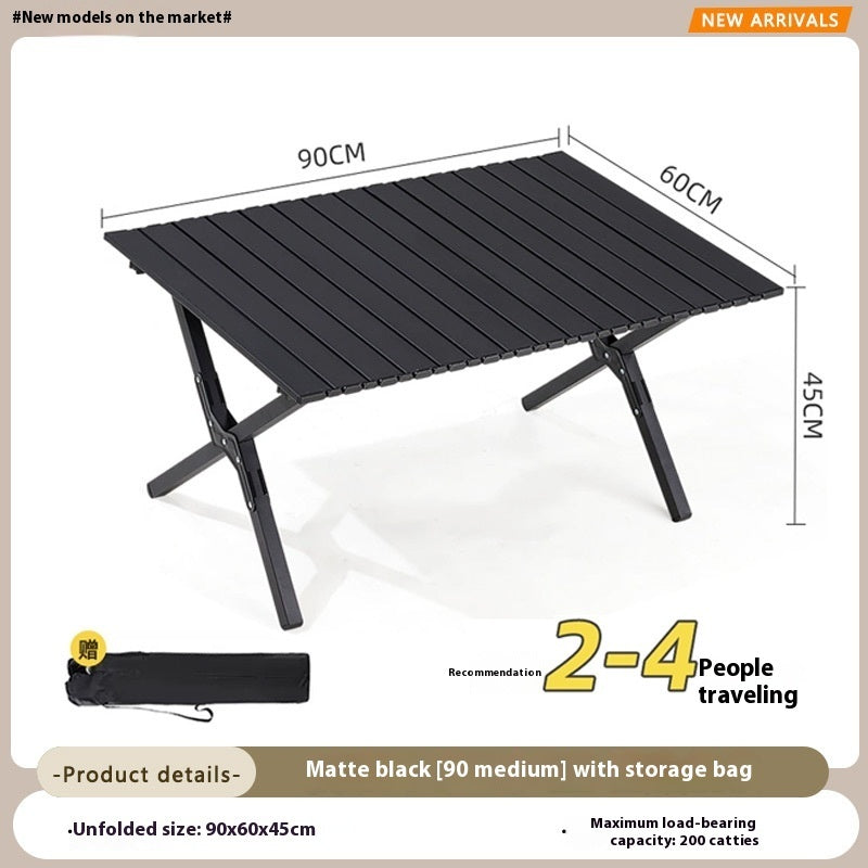 Camping Table Outdoor Folding Egg Roll Table