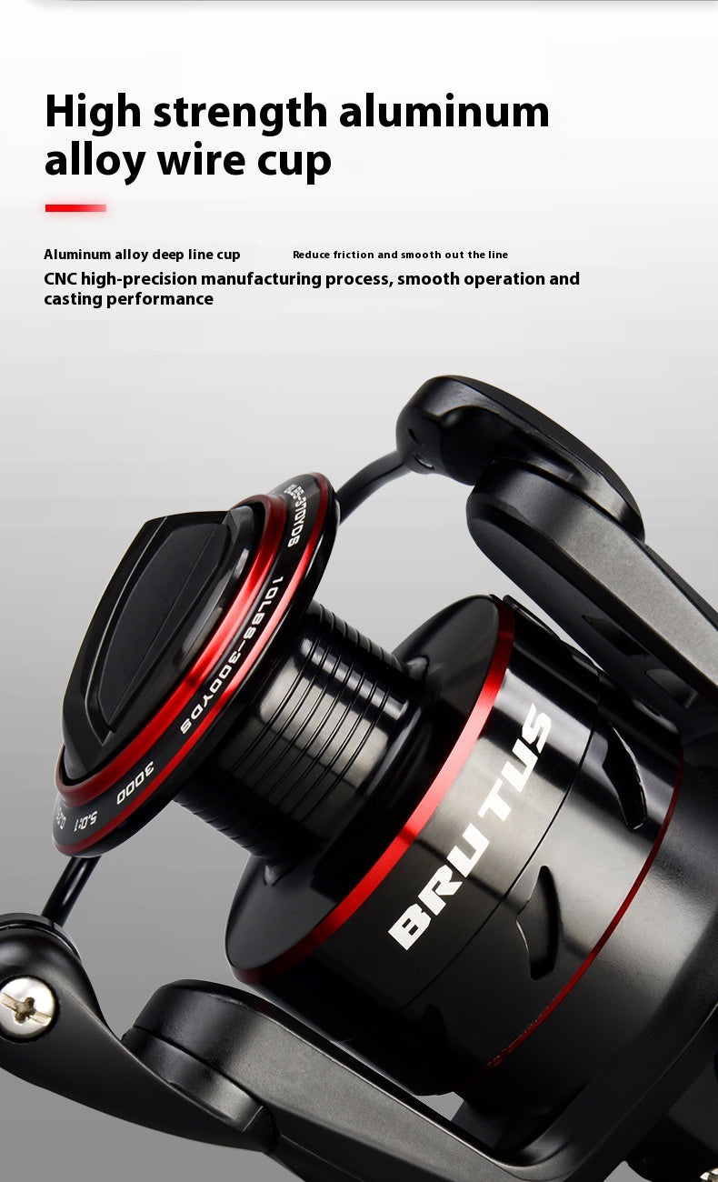 Lure Fishing Reel Spinning Reel Telescopic Fishing Rod Fishing Reel All Metal