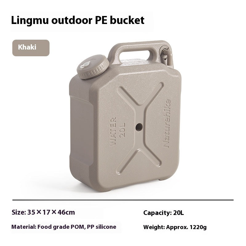 Outdoor PE Bucket Outdoor Camping Camping Thickened Food Grade Large