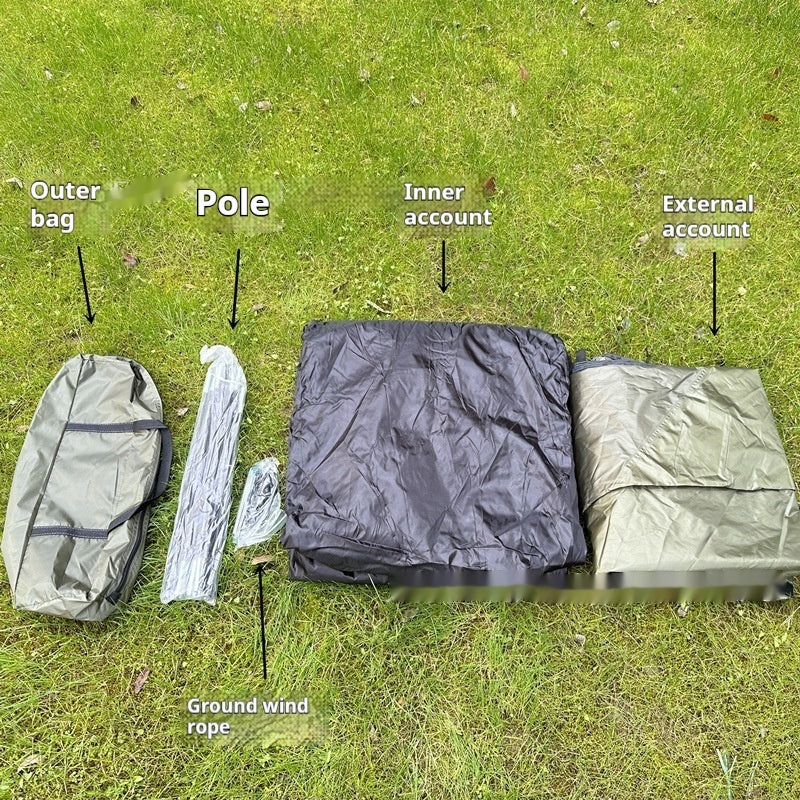 Rainproof Double Layer Camping Tent Waterproof Family Travel Portable