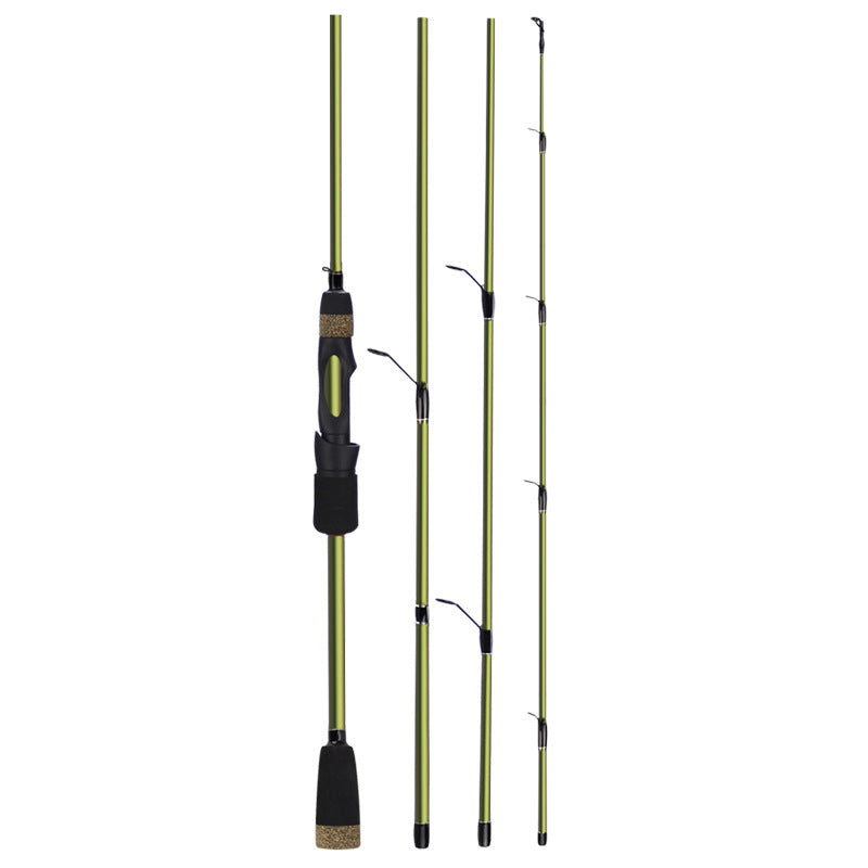 4 Section Fishing Rod Carbon Portable