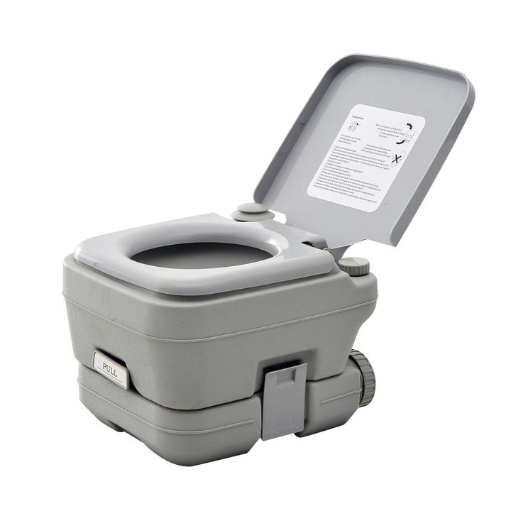 10L Plastic Portable Toilet - Grey