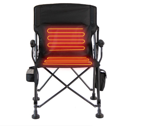 Portable Foldable Heated Chair For Outdoor Camping With Heating Function