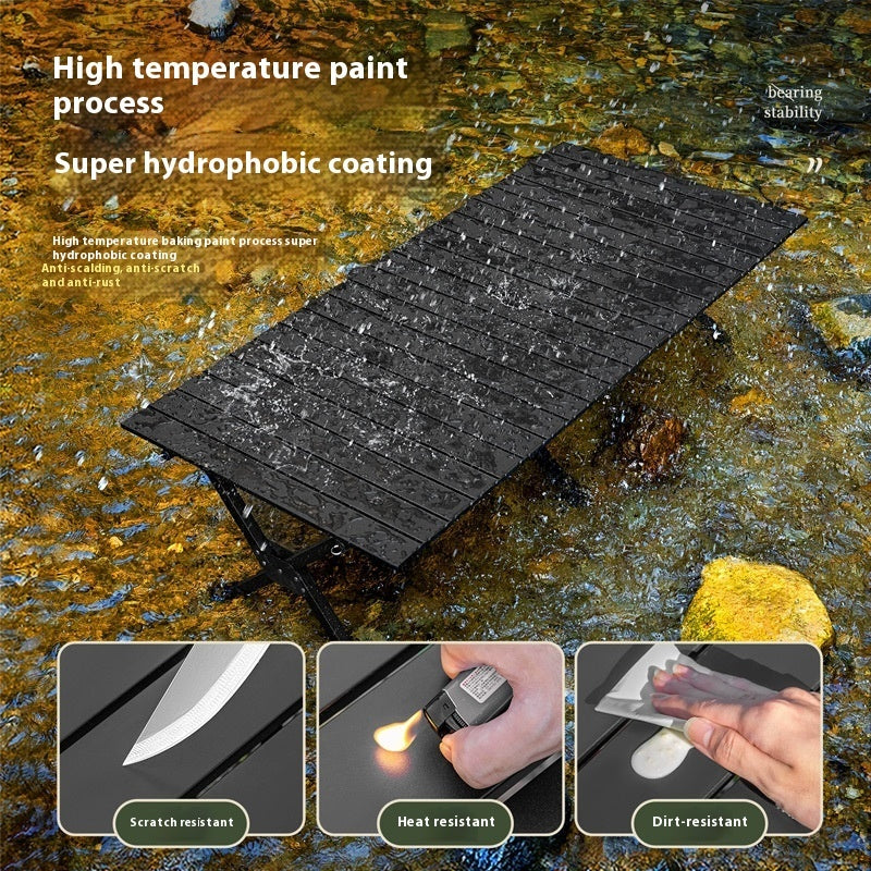 Camping Table Outdoor Folding Egg Roll Table