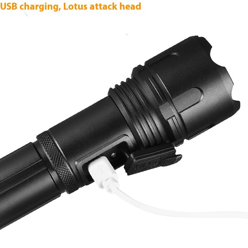 New Rechargeable Strong Light Focusing Flashlight
