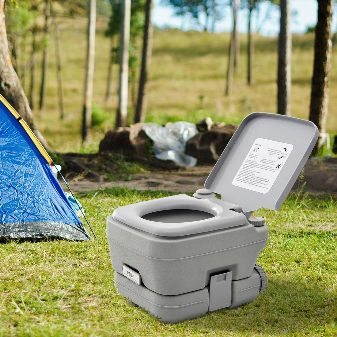Plastic Portable Toilet Grey