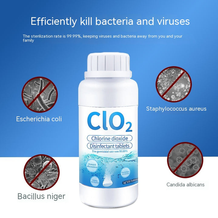Food Grade Chlorine Dioxide Effervescent Tablets 100pcs