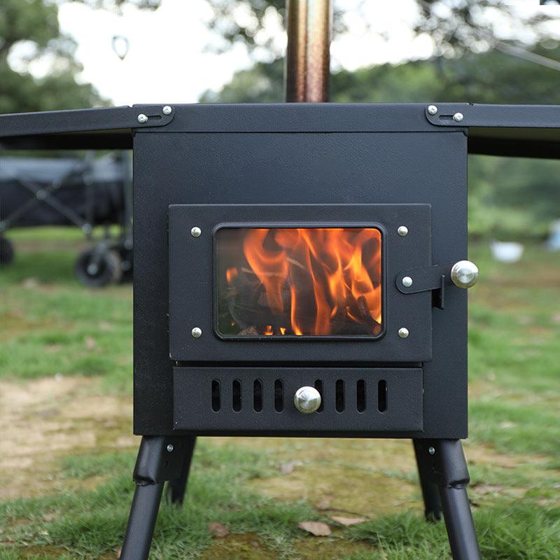 Outdoor Camping Heating Stainless Steel Folding Portable Wood Stove