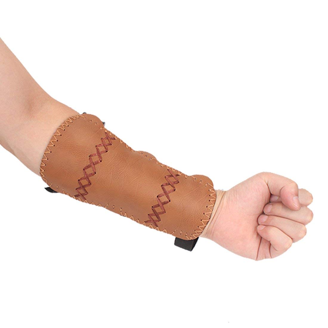 Leather 3 strap arm guard hunting