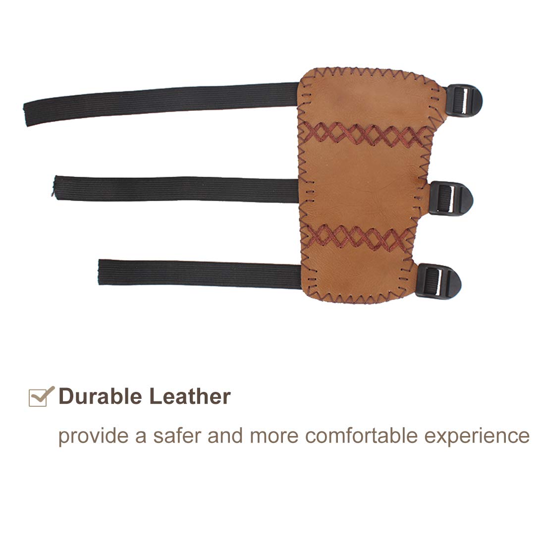 Leather 3 strap arm guard hunting