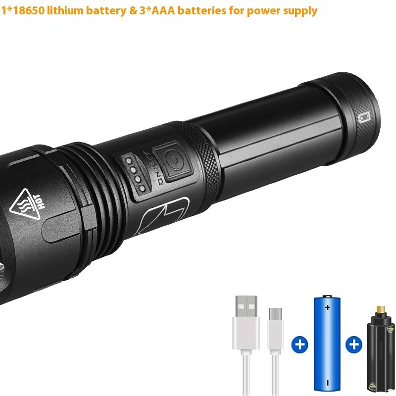 New Rechargeable Strong Light Focusing Flashlight