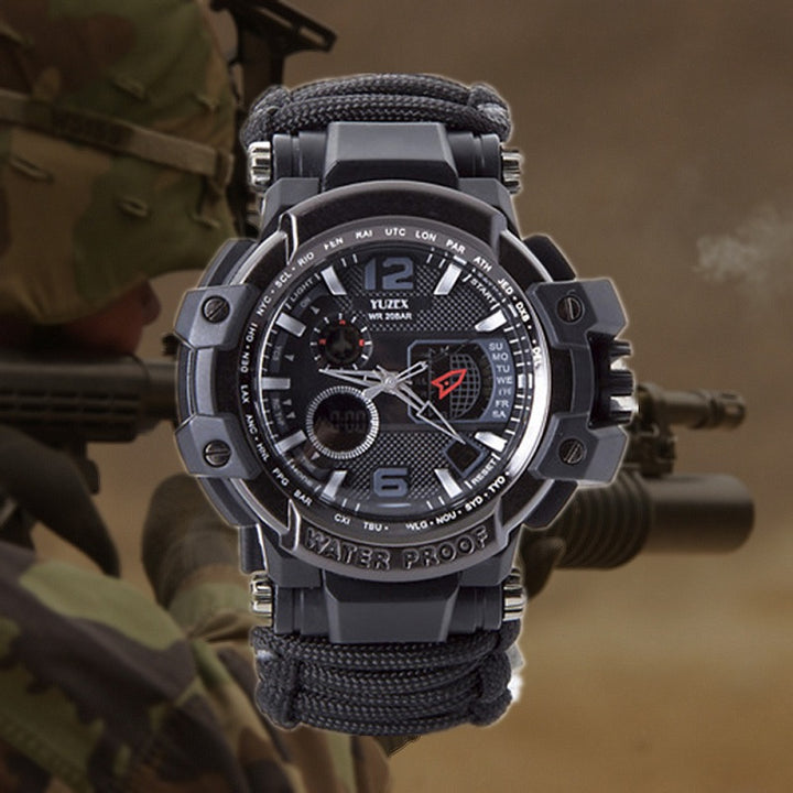Outdoor Waterproof Multifunction Survival Watch