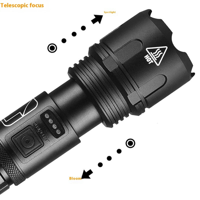 New Rechargeable Strong Light Focusing Flashlight