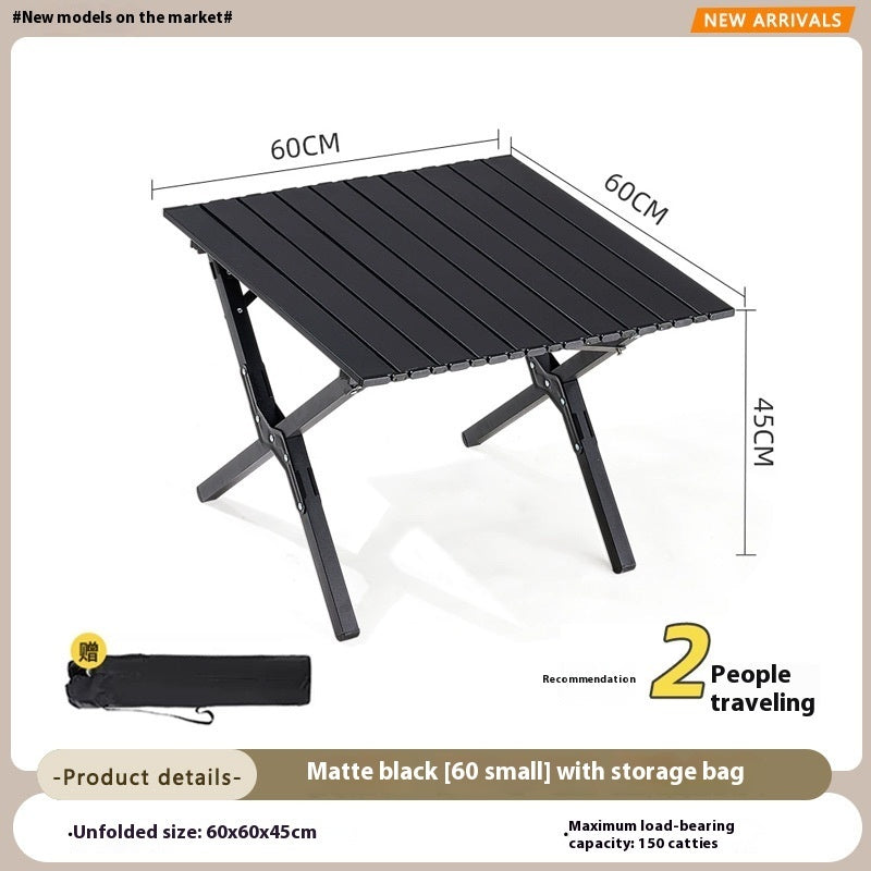 Camping Table Outdoor Folding Egg Roll Table