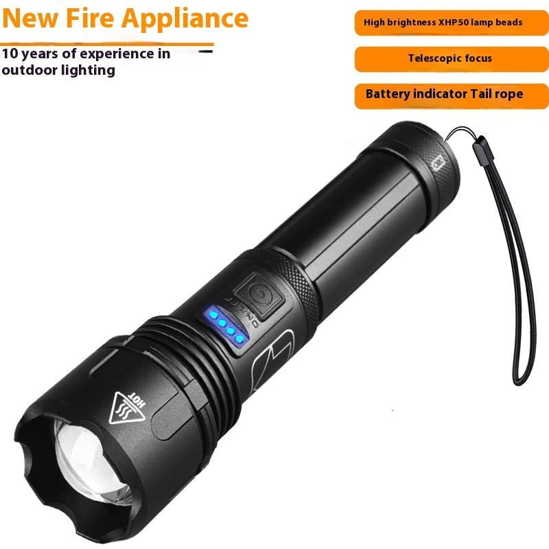 New Rechargeable Strong Light Focusing Flashlight