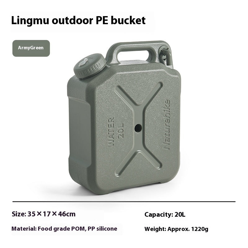Outdoor PE Bucket Outdoor Camping Camping Thickened Food Grade Large