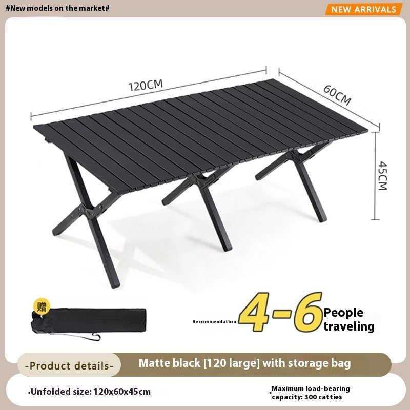 Camping Table Outdoor Folding Egg Roll Table