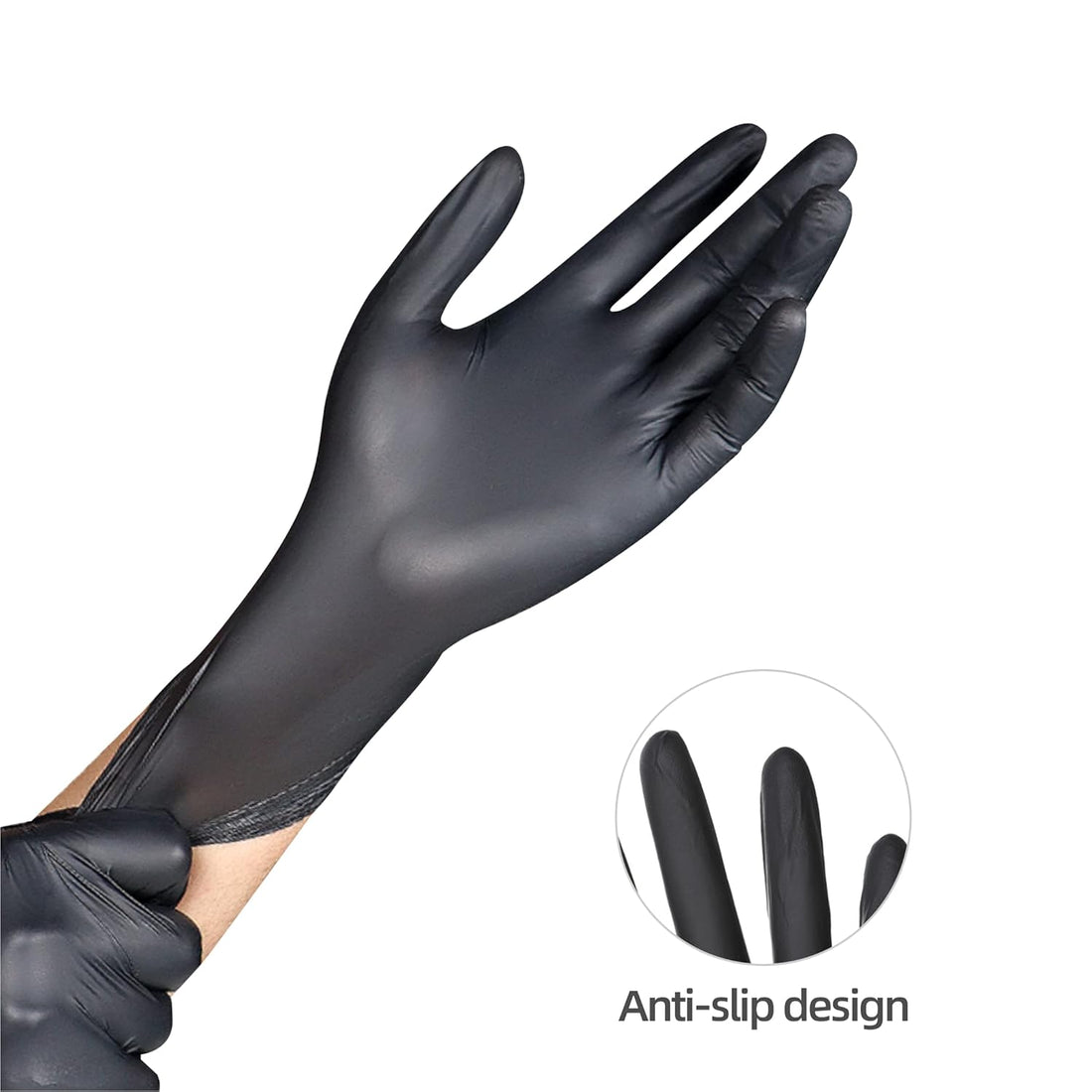 Thickened Food Grade Disposable Black PVC Waterproof Wear Resistant Gloves