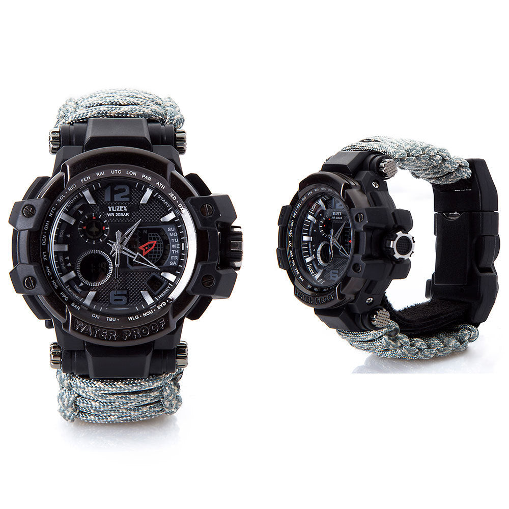 Outdoor Waterproof Multifunction Survival Watch