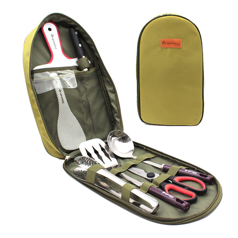 8-Piece Camping Cooking Utensil Set Portable BBQ Gear