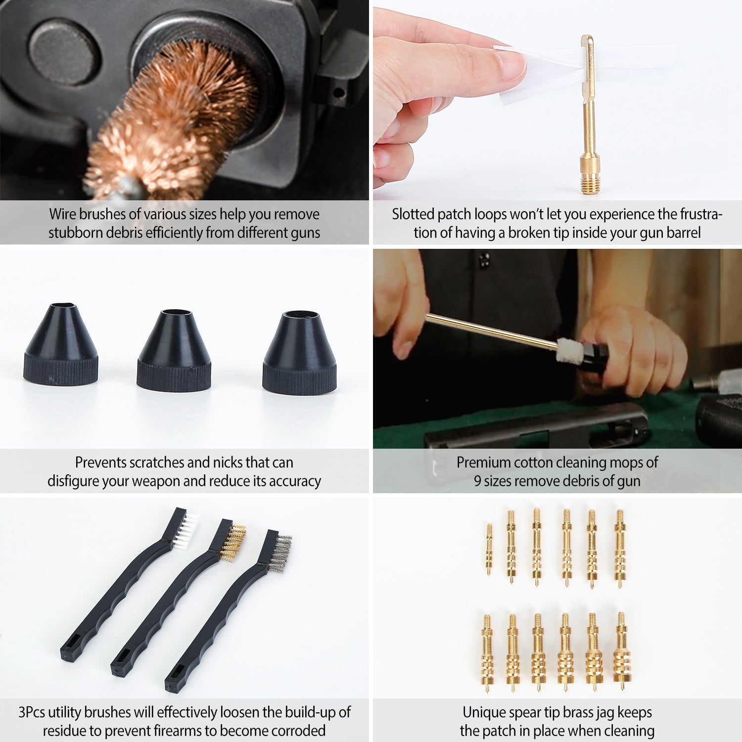 Universal Gun Cleaning Kit Gun Cleaning Brushes Mops Muff