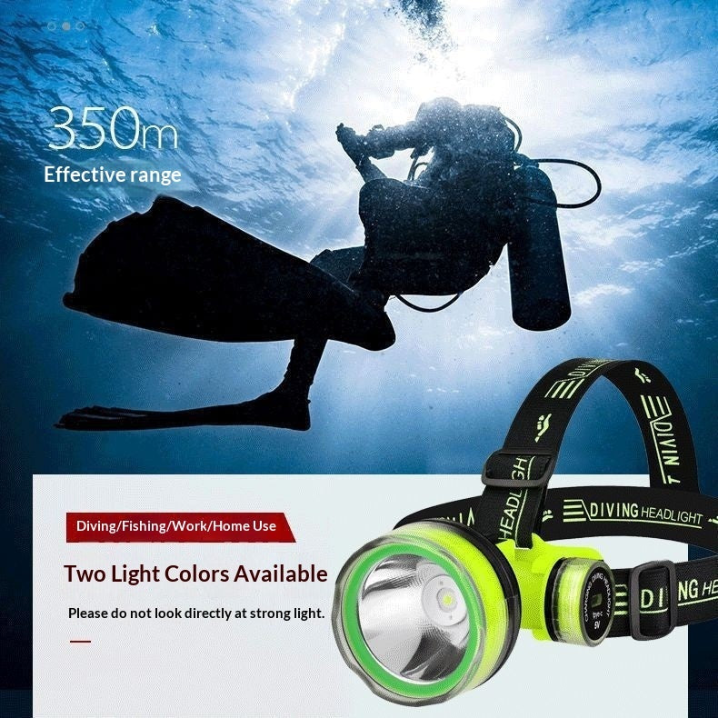 Head-Mounted Diving Fishing Light Strong Battery Life
