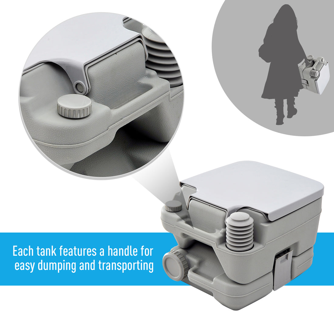 Plastic Portable Toilet Grey