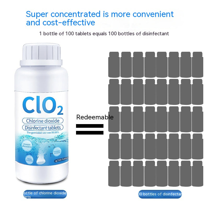 Food Grade Chlorine Dioxide Effervescent Tablets 100pcs
